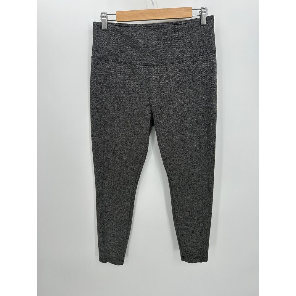 Athleta Delancey Herringbone Tight Leggings Women Medium Black‎ White Workout